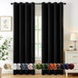 MIULEE Blackout Curtains for Bedroom 2 Panels 50 x 84 Inch Long Black | Thermal by MIULEE