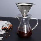 Coffee Strainer, V60 Pour Over, 18/10 Stainless Steel Laser Coffee Dripper, Fine Mesh Double Layer Metal Cone Filter, Colador De Cafe, Coffee Maker 1-4 Cup