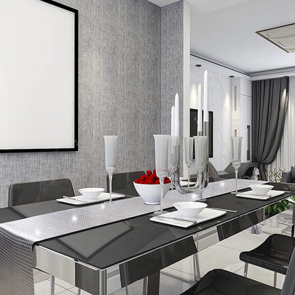 12 x 72 Inches Glitter Disco Table Runner - Retro 70s 80s Theme Decor - Silver Sequin - Bachelorette & Wedding Party Supplies