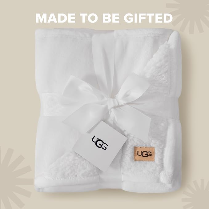 UGG Nita Queen Blanket, Reversible Plush Fleece, UGG Fluff Plush Face, Smooth - Image 3