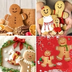 3-Piece Gingerbread Man Cookie Cutter Set, 5.12" x 4.34" x 3.42" - Stainless Steel Holiday Cookie Cutter Shapes for Baking Gifts