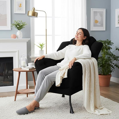 Lazy Chair, Modern Soft Reading Chair Accent Contemporary Sofa Chair - Image 2