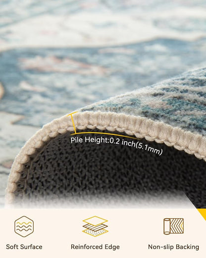 RELEANY Washable Area Rug, Small 2'6"x4', Water Repellent, Pet Friendly - Image 3