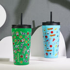 BJPKPK 26oz Insulated Tumbler With lid And Straw Stainless Steel Tumblers Travel Coffee Mug Reusable Thermal Cup,Playground