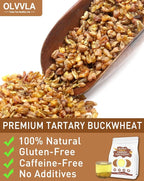 Olvvla - Himalayan Tartary Buckwheat - 8oz/227g - Premium Roasted Buckwheat Tea - Gluten-Free - Caffeine Free - Rich Aroma of Roasted Buckwheat