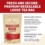 BREWIX, Hibiscus Rose Herbal Loose Tea (50+ Cups) | 100% Natural, Handmade, Pure from Hibiscus Flowers | Hibiscus with Rose Petals, Chamomile and Exotic Spices | Supports Everyday Wellness, Digestion and Cardiovascular System | Rich in Antioxidants & S...