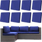 8Pcs Outdoor Cushion Covers, Elastic Patio Cushion Covers | Washable, by dreahoteztil