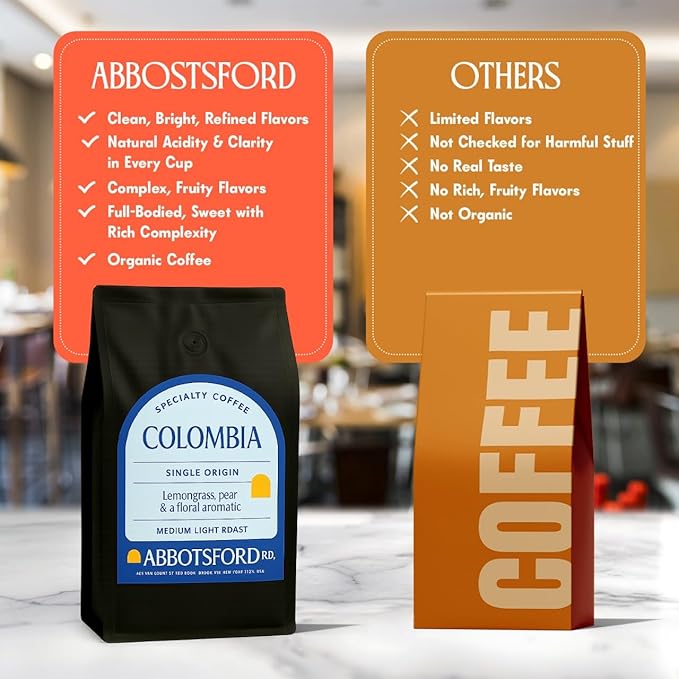 Colombia Single Origin Whole Bean Coffee, Medium-Light Roast with Lemongrass, Tangerine & Floral Aromatic Notes, Specialty Coffee Beans Colombian, 35.2oz (2.2lb) Bag, Perfect for Enthusiasts