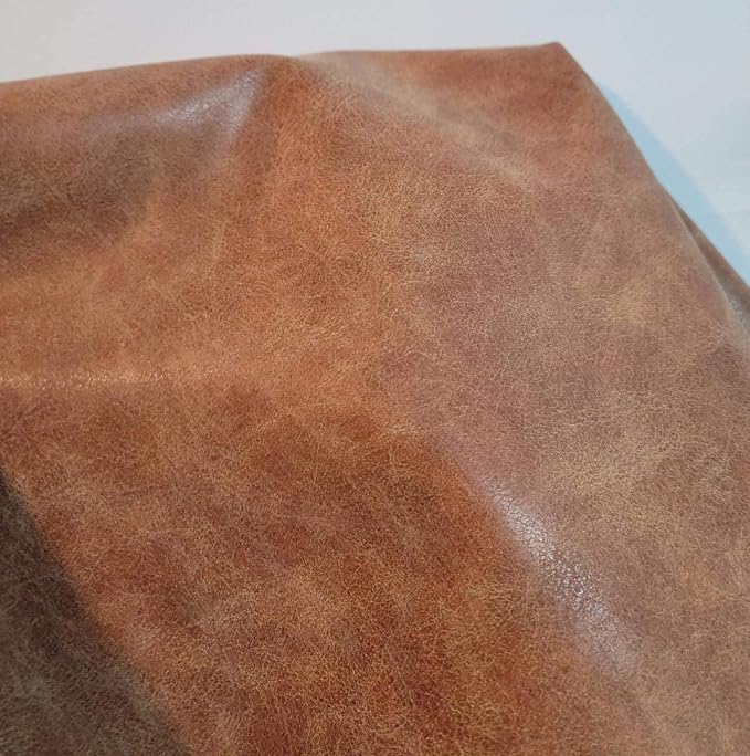 NAT Leathers | Blonde Distressed Soft Leather Upholstery Fabric | 2 yards cut - Image 6
