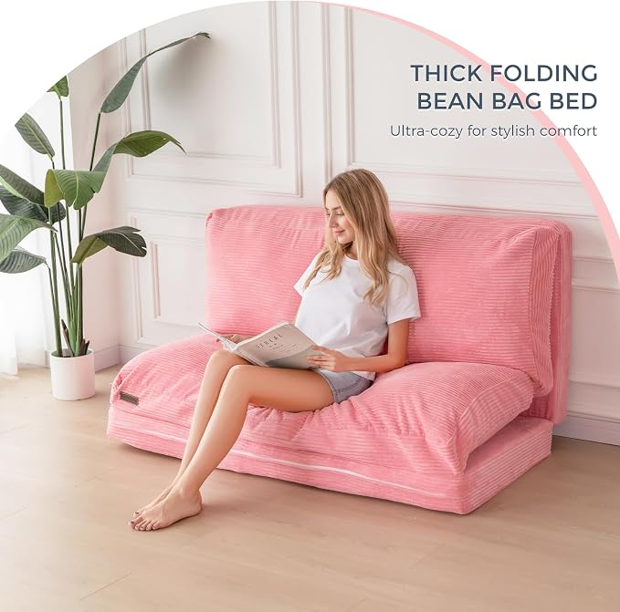 MAXYOYO Folding Sofa Bed, Extra Thick and Long Floor Sofa Convertible Sleeper - Image 3