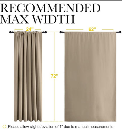 NICETOWN 2 Panels Blackout Curtains, Rod Pocket Window Curtains Room Darkning - Image 6