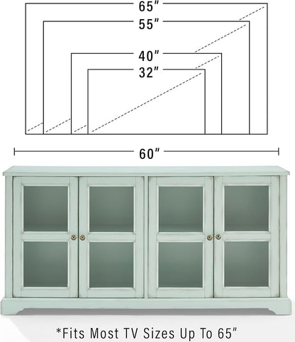 Crosley Furniture Holbrook Traditional Glass Door Sideboard Buffet Cabinet - Image 3