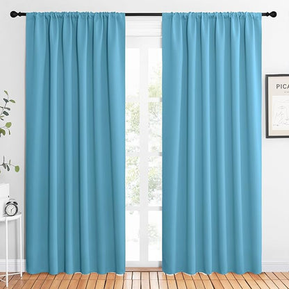 NICETOWN 2 Panels Blackout Curtains, Rod Pocket Thermal Insulated Drapes 84 by NICETOWN