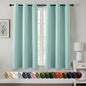MIULEE Blackout Curtains for Bedroom 2 Panels 40 x 45 Inch Long Aqua | Thermal by MIULEE