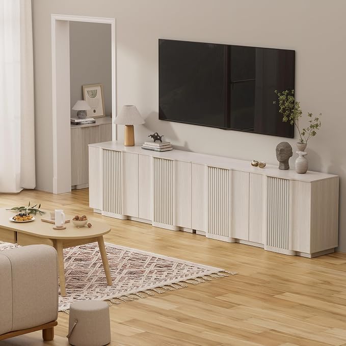 Brafab Buffet Cabinet, 94.5" Modern Farmhouse Accent Sideboard Cabinet - Image 7