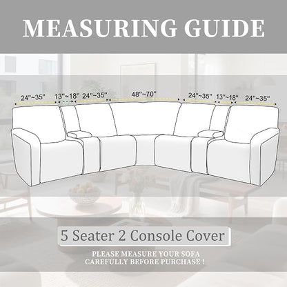 100% Waterproof Sectional Recliner Couch Covers - Image 3