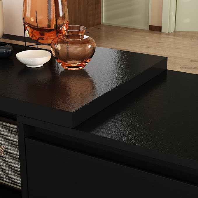 AGOTENI Expandable TV Stand Media Console Table, Modern Entertainment Center - Image 7