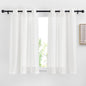 NICETOWN White Linen Kitchen Curtains 54 inches Long, Grommet Short Curtains & by NICETOWN