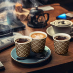 Rtteri 200 Pcs Count 3 oz Disposable Coffee Cups Disposable Espresso Cups Small Paper Cups 3 oz Cups for Coffee Tea Cocoa Juice Mini Paper Cups for Cafes Offices and Home