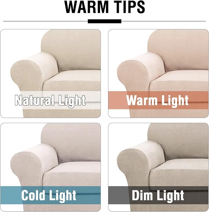 H.VERSAILTEX 2 Piece Couch Cover Stretch Stylish Chair Cover Furniture - Image 3