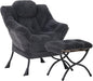 MBOOYOME Lazy Chair with Folding Ottoman, Modern Accent Lounge Armchair with by MBOOYOME