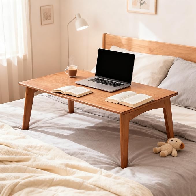JIKUGO Bamboo Folding Coffee Table, No Assembly Required, Japanese Floor Table - Image 4