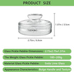 Artcome 5-Pack Glass Fermentation Weights with Easy Grip Handle and Unique Texture Design for Large Wide Mouth Mason Jars