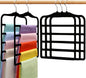 Closet Organizers and Storage, 5 Pack Velvet Pants-Hangers-Space-Saving by SHUKEEKA
