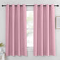 NICETOWN Rouge Pink Blackout Curtain Panel 63 inch Long by NICETOWN