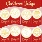 Personalized Christmas Cookie Stamps Customizable Name Cookie Stamps With Handle Cutter For Cookie Baking Decorating Cakes And Handmade Christmas Gifts Perfect (Raised cookie design)