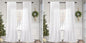 White Linen Curtains 84 Inch Length by Pitalk