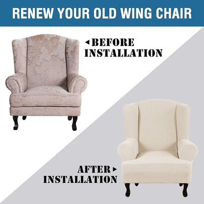 H.VERSAILTEX Wing Chair Slipcover Chair Covers - Image 4
