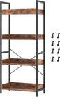 HCHQHS 4 Tier Bookshelf, Adjustable Industrial Bookcase, Vertical Tall Book by HCHQHS