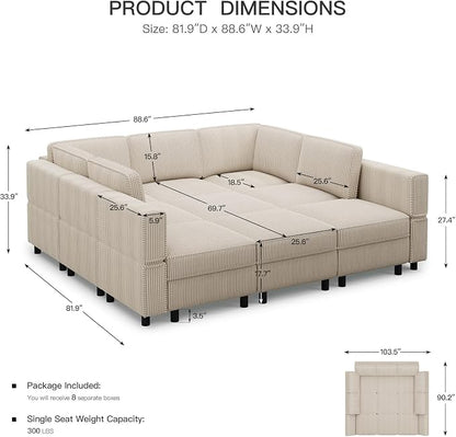 Belffin 9 Seats Modular Sectional Sofa - Image 2