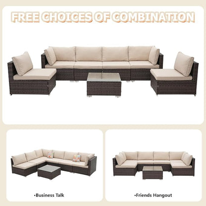 7 Pieces Patio Furniture Set - Image 8