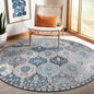 Lahome Moroccan Trellis Round Rug, Faux Wool, Machine Wash, Non-Slip Backing by Lahome