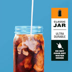 County Line Kitchen Glass Cold Brew Coffee Maker with Lid - Wide Mouth, 2 Quart (64 oz) - Heavy Duty, Leak Proof - Sun & Iced Tea Pitcher, Cold Brew Coffee, Breast Milk Storage, Water - Gray