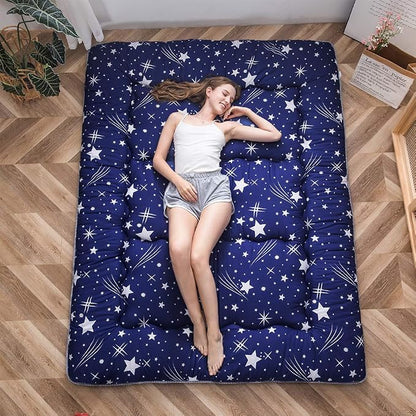 MAXYOYO Navy Starry Sky Japanese Floor Futon Mattress, Tatami Floor Mat by MAXYOYO