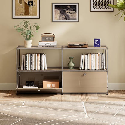 Modern Storage Cabinet Sideboard Versatile Free-Standing Organizer Cabinets - Image 2