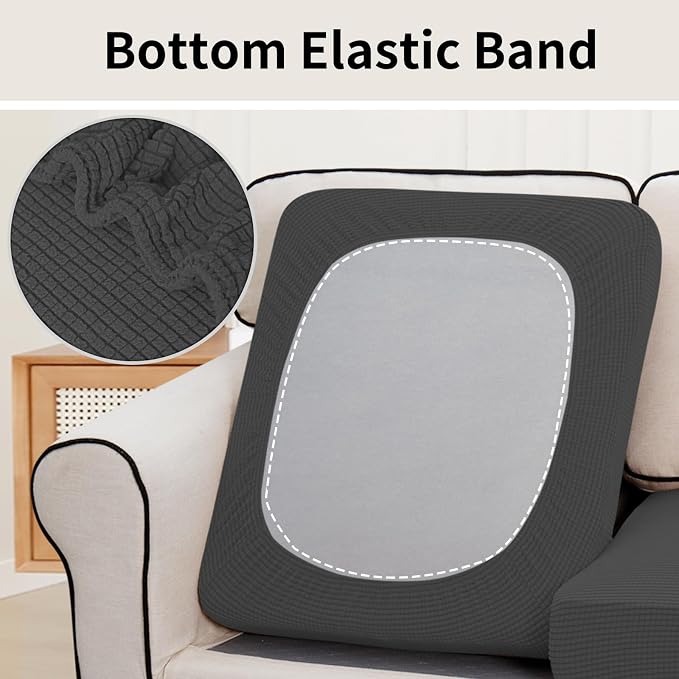 Easy-Going Stretch 3 Pieces Oversized Couch Cushion Cover - Image 4