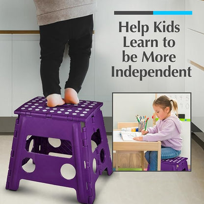 Handy Laundry Folding Step Stool 13 Inch – Sturdy Plastic Foldable Step Stool - Image 6