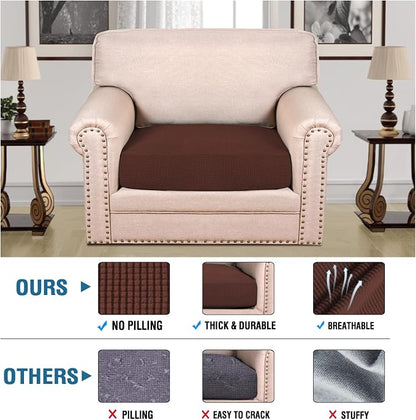 H.VERSAILTEX Super Stretch Individual Seat Cushion Covers Sofa Covers Couch - Image 2