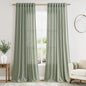 Desert Sage Linen 112 Inch Curtains by Nanspring