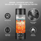 Sekaer Travel Electric Tea Kettle Portable Small Mini Coffee Kettle, with 4 Variable Presets, Personal Hot Water Boiler 304 Stainless Steel with Auto Shut-Off & Boil Dry Protection, SY-618B