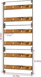 Mug Racks for Wall, Coffee Mug Holder Wall Mount Up to Hold 24 Mugs, Coffee Mug Rack Wall Mounted（3Pack） for Kitchen, Home, Coffee Bar, Rustic Wood and Iron