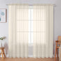 Simplebrand Cream Sheer Curtains, 2 Panels Set by Simplebrand