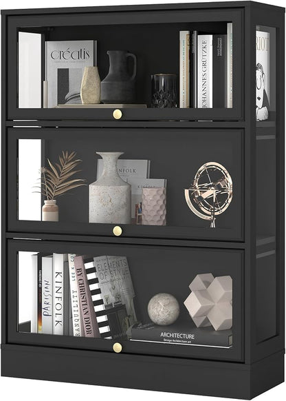 Display Cabinet with Acrylic Glass Doors, 3-Tiers Curio Cabinet with LED - Image 9