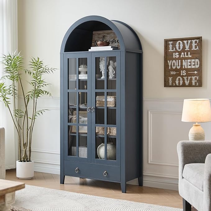 RowyPoey Farmhouse Arched Cabinet - Image 5