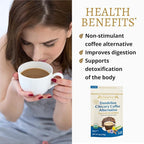 DelighTeas Organic Coffee Alternative | Ayurvedic Herbal Chicory Dandelion Coffee | Coffee Substitute | USDA Organic, Caffeine Free, Gluten Free | With Sweet Notes of Carob | 50 servings, 6oz.