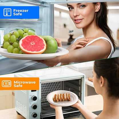 250 Pcs Biodegradable Paper Plates Set Disposable Dinnerware Set, Eco Friendly Compostable (EXTRA LONG UTENSILS), Utensil include, Forks, Knives and Spoons for Party andBirthday party, camping